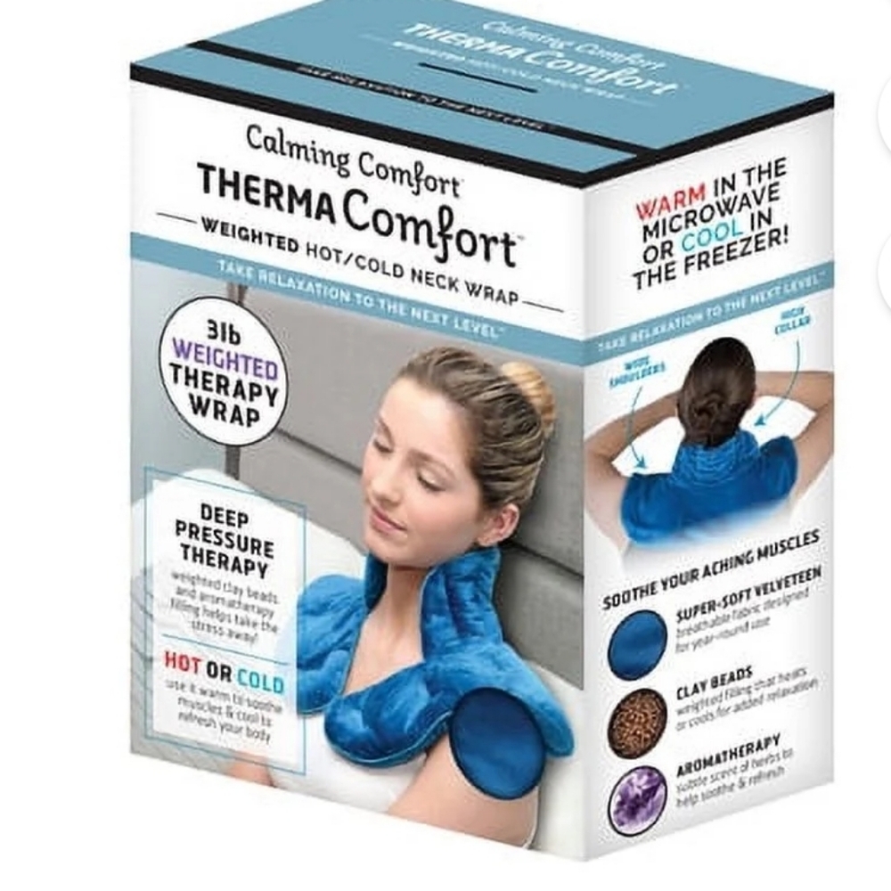 Calming Comfort Thermacomfort 3 LB‎ Weighted Hot/Cold Aromatherapy neck wrap new